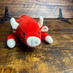 Ty Original Beanie Baby SNORT THE BULL 1995 Retired NO‎ Ear Tag
